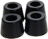 MroMax 4Pcs Round Rubber Feet Pads, 1.42" W x 0.98" H Non-Slip Bumper Feet for Furniture, Black