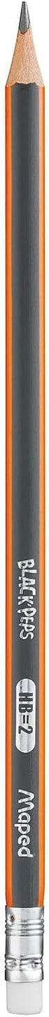 Maped Black'Peps #2 Graphite Pencil School Pack, Triangular Shape, Pack of 72