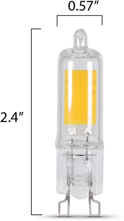 Feit Electric 35-Watt EQ DM G9 Base T4 Specialty LED Light Bulb, BP35G9/830/LED/6, 6-Pack