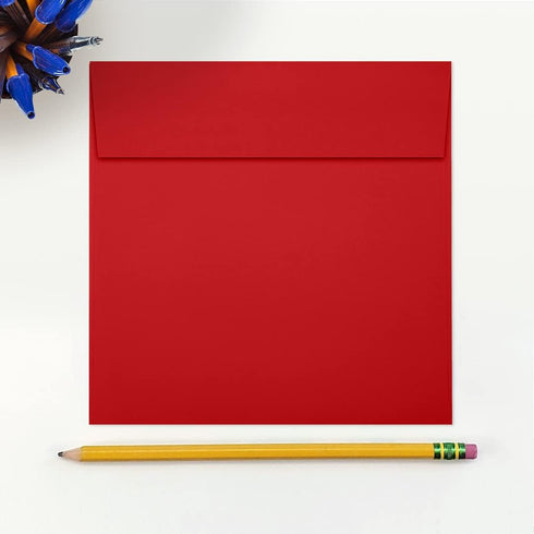 LUXPaper Square Invitation Envelopes | 6" x 6" | Ruby Red | Peel & Press | 80lb. Text | 50 Qty