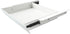 White Under Desk Mounted Sliding Drawer, 60 Degree Tilt Panel, 15'' long & 9'' deep Large Storage Organizer for Sit