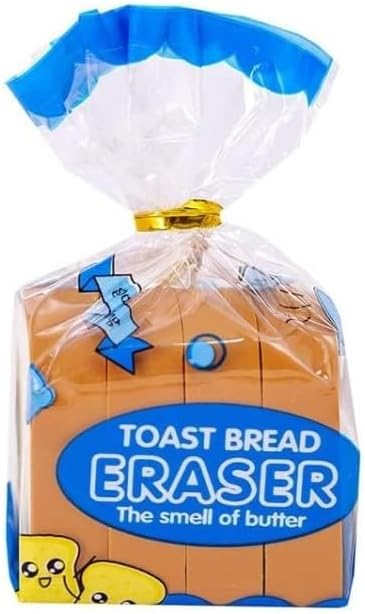Brown Food Erasers - Toast Bread Shape Pencil Erasers for Sketching Tools and Student Supplies