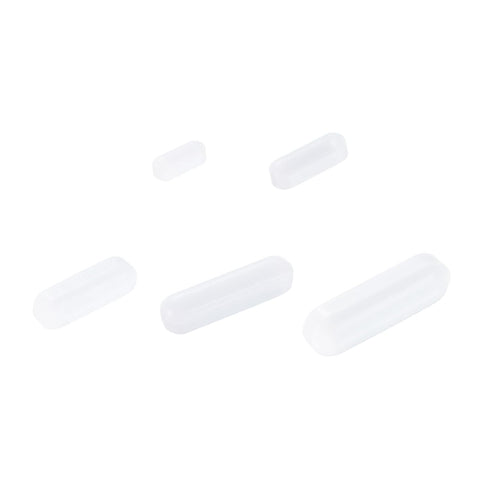 MECCANIXITY Magnetic Stirrer Mixer Stir Bar Rod 5/10/15/20/25mm PTFE Coating Magnet White for Laboratory, 5Pcs
