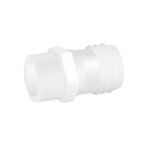 Quickun 3/4" Barb to 1/2" Male Thread Plastic Hose Barb Fitting, White Adapter Union Fitting (Pack of 5)