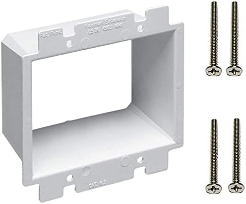 iMBAPrice BE2-1 (2-Gang) Electrical Power Outlet Box Extender, White