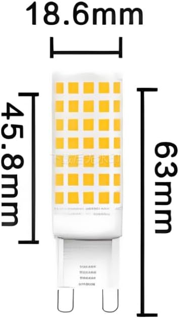 Welitesim 6pcs G9 Bulb 5W (50W 2700K Dimmable,120V 460LM, T4 LED Equivalent Halogen Replacement) Warm White, No
