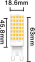 Welitesim 6pcs G9 Bulb 5W (50W 2700K Dimmable,120V 460LM, T4 LED Equivalent Halogen Replacement) Warm White, No