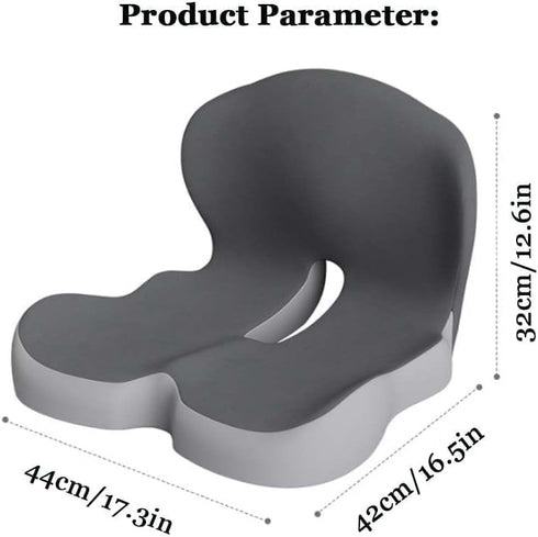 LITALARM Orthopedic Cushion,Back and Seat Cushion for Back Pressure Relief, Ergonomic Non Slip Memory Foam Seat Skin