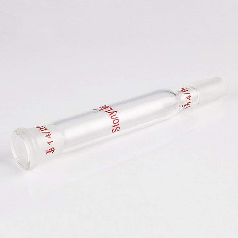 stonylab Glass Connecting Adapter, 90mm from 14/20 Outer Joint to 14/20 Inner Joint for Laboratory Lab Supply