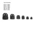 Walfront 70Pcs Black Nylon Acorn Hex Nuts, M3/M4/M5/M6/M8/M10 Sizes