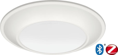 6IN 90CRI M6 2700K-5000K 1100 6-Inch, Juno JSBTC TUWH WL MW Smart Surface Mount Disk Light, Tunable, Lumens, Connect
