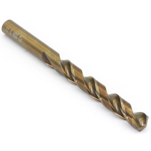 M35 Cobalt Drill Bit Set, 11.5mm, 5 Pieces for Hard Metals, Exceptional Heat Resistance