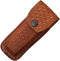 Sheath Folding Knife Sheath, Brown leather w/embossed basketweave, 4.5-5.25i... by Sheaths