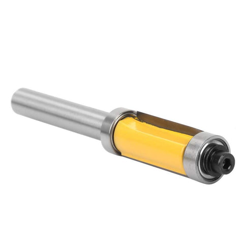 YWBL-WH Milling Cutter - 8mm Shank Pattern Router Bit Double Bearing Flush Trim Woodworking Tool with Anti-kickback