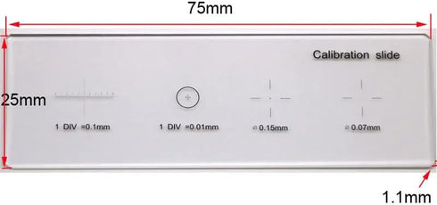 4 Scales Microscope Stage Micrometer Slide, Optical Glass Measuring Tool for Biological and Stereo Video Measurements