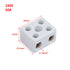 2 60A 250V 8-10mm Situations(5pcs) Way Ceramics Terminal Blocks, High Temp Porcelain Ceramic Connectors with Inlet