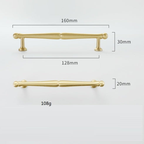 SANCHAKOU 2 Pack 160 128 30Mm Cabinet Door Knobs Chinese Brass Two Hole Bedside Cabinet Shoe Cabinet Drawer Handle * *