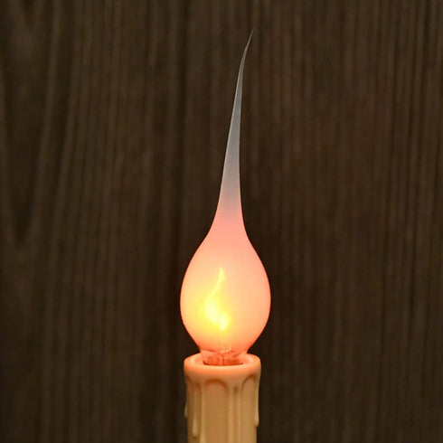 Bulbs, Country Bulbs E12 1Watt, 120 12 Pack Christmas Flicker Flame Candle Light Style Silicone Dipped Flickering