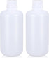 1000ml/2 Pcs HDPE Narrow Mouth Round Container, Leak Proof Plastic Lab Chemical Reagent Bottles, Water Sample Bottles
