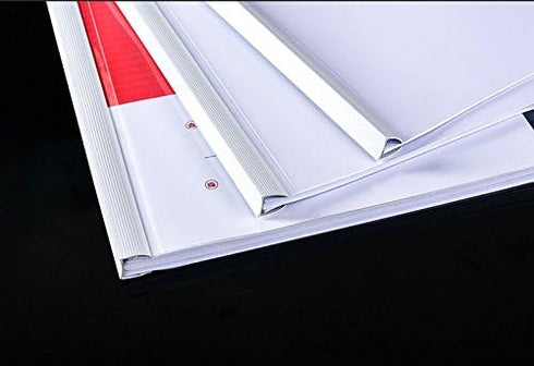 Plastic File Folder with Sliding Bar (10mm) Report Covers, 40 Sheet Capacity, 10 Pcs for A4 Size Paper