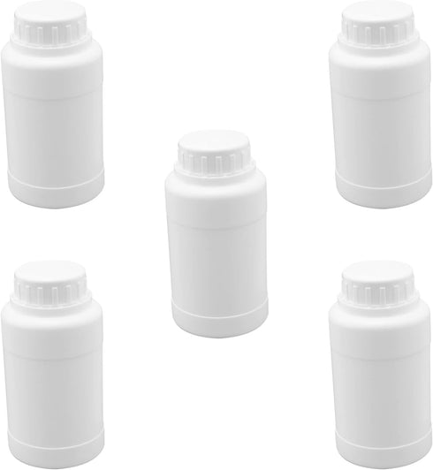 Othmro 10 Pcs 8.45oz/250ml Plastic Bottles, Lab Cylindrical Chemical Reagent Bottle, Wide Mouth