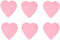 dohobby 300 Sheets Heart Shaped Sticky Notes - Pink Translucent Love Self-Adhesive Notepad for Office Home (6 Packs)