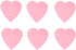 dohobby 300 Sheets Heart Shaped Sticky Notes - Pink Translucent Love Self-Adhesive Notepad for Office Home (6 Packs)