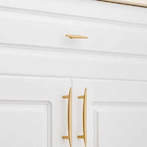 SANCHAKOU 2 Pack 96Mm Dresser Handles Drawer Wardrobe Cabinet Furniture Shoe Cabinet Bedside Table Brass Gold Handle