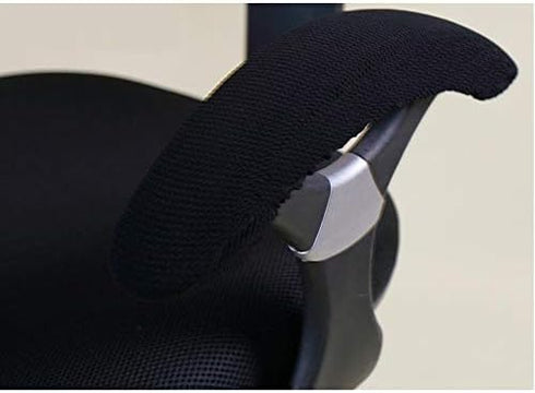 Isccdy Removable Washable Office Chair Armrest Covers - Slipcovers Pads (Black)
