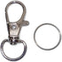 JL Missouri Parts & Misc. 10 1 1/4" 1/2" Snap Hooks Lanyard Keychain Clips with Split Rings, Spring Loaded Lobster