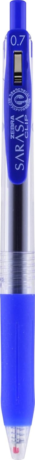 Zebra Pen Sarasa Clip Retractable Gel Pen, Medium Point, 0.7mm, Blue Ink, 12-Pack by Zebra