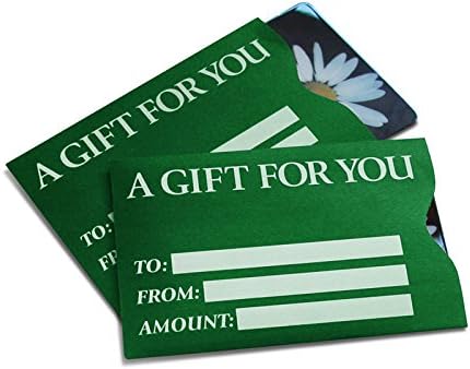 Gift Card Sleeve, Green Basic, 100 Pack