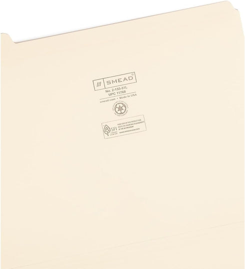 Smead Indexed File Folders, Daily, Indexed 1-31, 1/5-Cut Tab, Assorted Positions, Manila, Letter, 1 Set of 31 (11769)