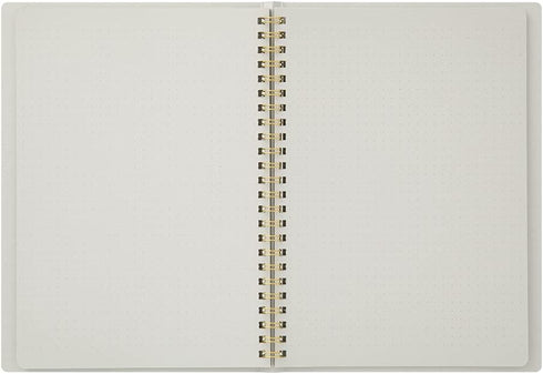 Midori 15330006 Ring Notebook, A5, Color Dot Square, Gray