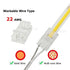 2-Pin 8mm COB LED Strip to Wire Connector, Unwired Clips Solderless Adapter for High Density LED Strip Lights