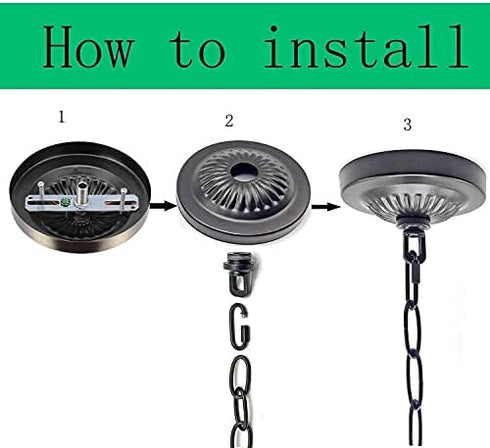 U/D 5Canopy 6 50 Light Fixture Kit with Feet Pendant Light Chain Accessories, Includes Mounting Hardware for Chandelier