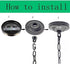 U/D 5Canopy 6 50 Light Fixture Kit with Feet Pendant Light Chain Accessories, Includes Mounting Hardware for Chandelier