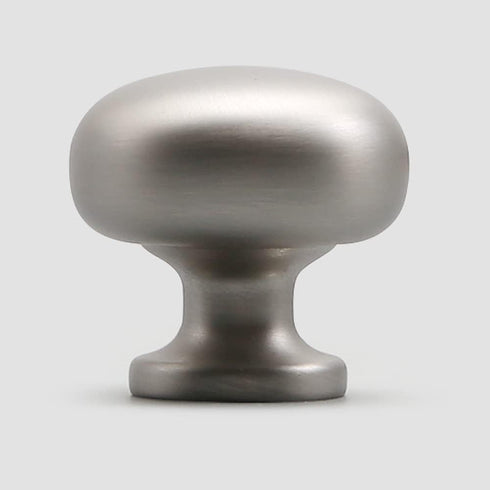 YAGU 5 Pack Round Cabinet Knobs - Brushed Silver Kitchen Drawer Knob, Satin Nickel Dresser Pulls for Bathroom