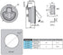 Slam Latch Hatch Round Pull Latch (OWACH AL-958-1) for Boat Deck RV Cabinet Door, Black, 1/4" Door
