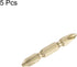 5pcs PH2 Phillips Head Screwdriver Double Ended Driver Bit, 2" Length, 0.25" Dia S2 Steel Magnetic for Power Tool