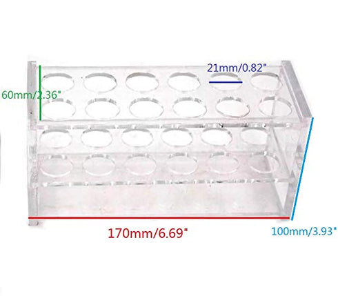 Two Layers 12 Sockets Plastic Test Tubes Rack Testing Tubes Holder Used for 25ml Centrifuge Tube