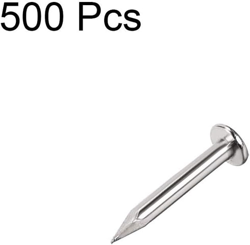 uxcell 500pcs Small Tiny Hardware Nails, Carbon Steel 1.2X8mm for DIY Decorative Wooden Boxes, Silver Tone
