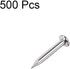 uxcell 500pcs Small Tiny Hardware Nails, Carbon Steel 1.2X8mm for DIY Decorative Wooden Boxes, Silver Tone