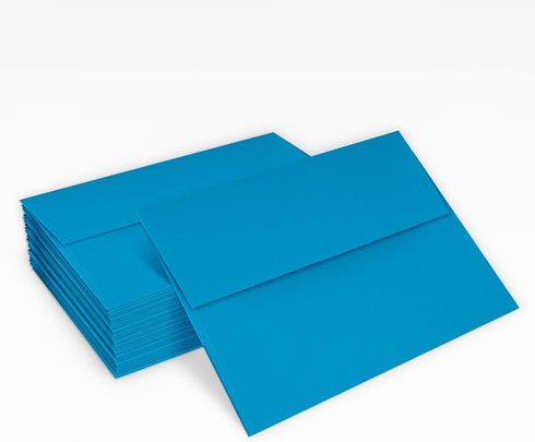 LUXPaper A2 Invitation Envelopes | 50 Qty | Peel & Press | 4 3/8" x 5 3/4" | Pool Blue | 80lb. Text