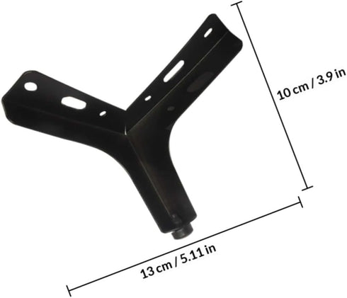 10cm Luxshiny Matte Black Metal Furniture Support Feet Sofa Leg Cabinet Leg for Tv Stand and Bathroom Cabinet