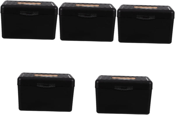 VILLCASE 5pcs Portable Index Card Holder and Organizer Box for Business Cards