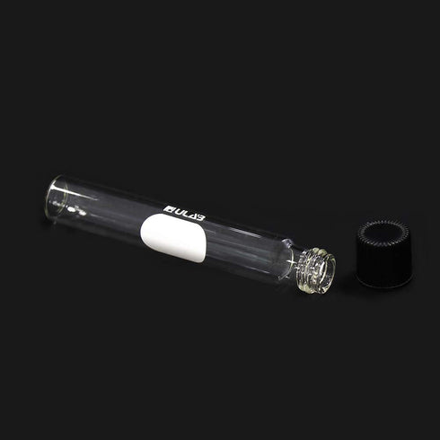 ULAB 10ml Test Tubes with Black Screw Caps, Dia.16x100mm, Pack of 20, Borosilicate Glass Material