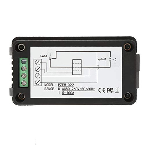 AC Digital Meter Walfront PZEM-022, 80-260V 100A LCD Display Multimeter