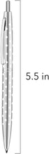 Unibene 6 Pack Cute Dot & Silver Click Ballpoint Pens - 1.0mm Medium Point Black Ink with 6 Stainless Steel Refills for