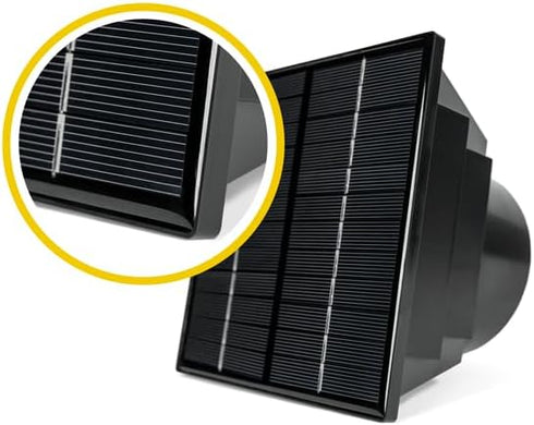 Spartan Sol 3 4 6x6x4.5 Solar Ventilation Fan - Universal Fit for and Pipes - Portable Exhaust Fan For Porta Potty